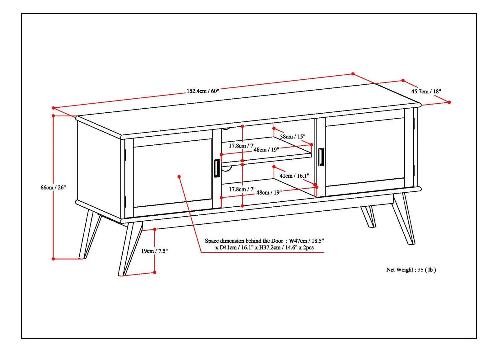 Draper - Handcrafted Mid Century Low TV Media Stand by HouseOfZazla