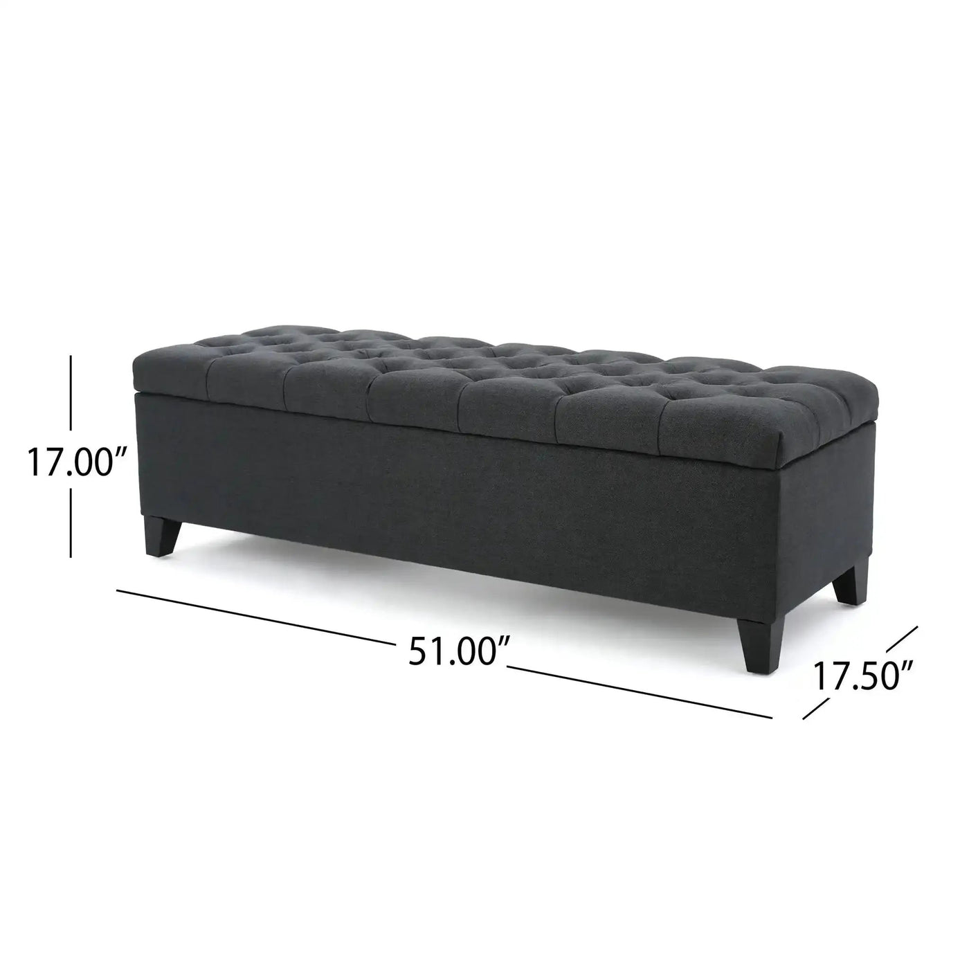 Glouster Contemporary Storage Ottoman with Button Tufted Design by HouseOfZazla