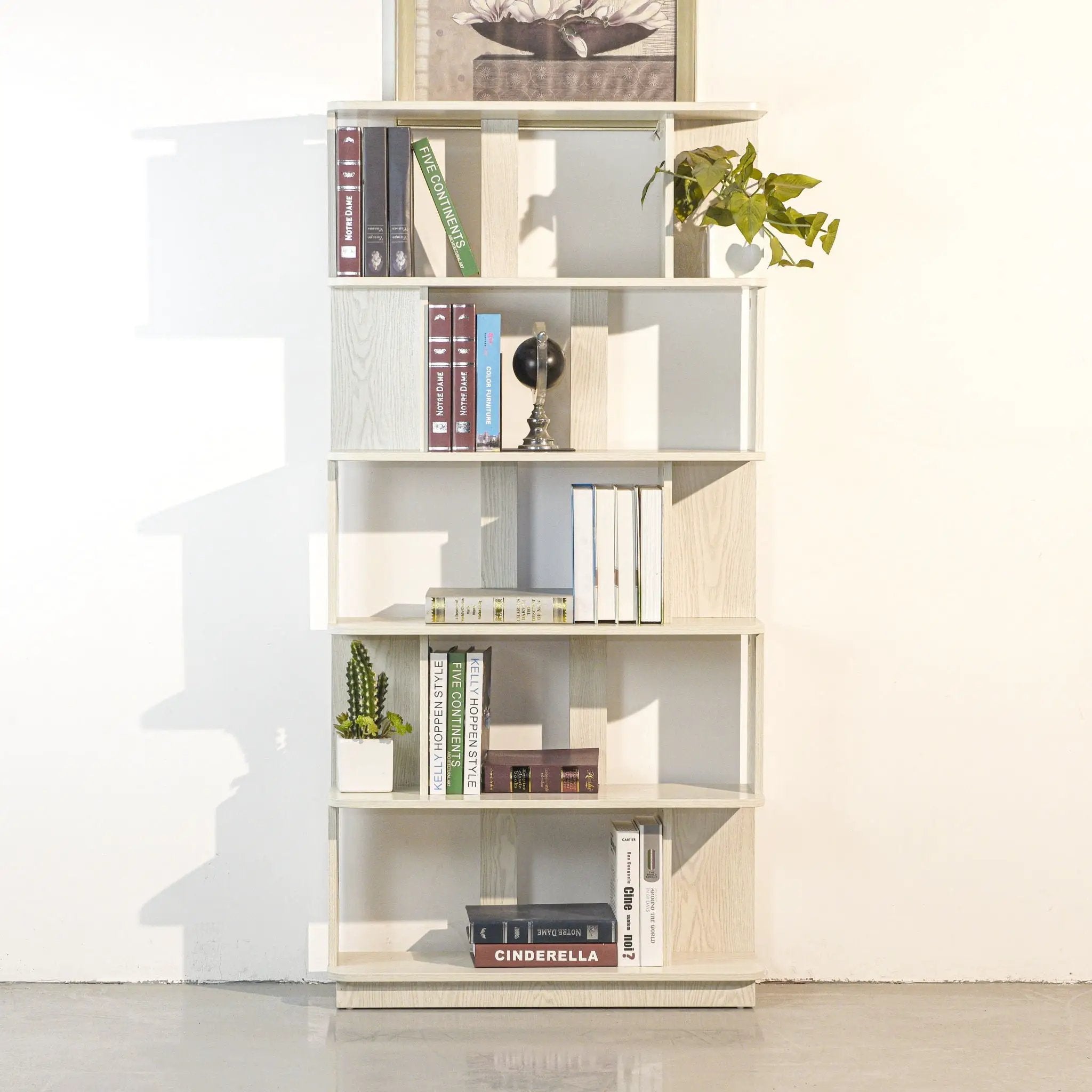 Modern 5 Tier Open Storage Bookcase by HouseOfZazla
