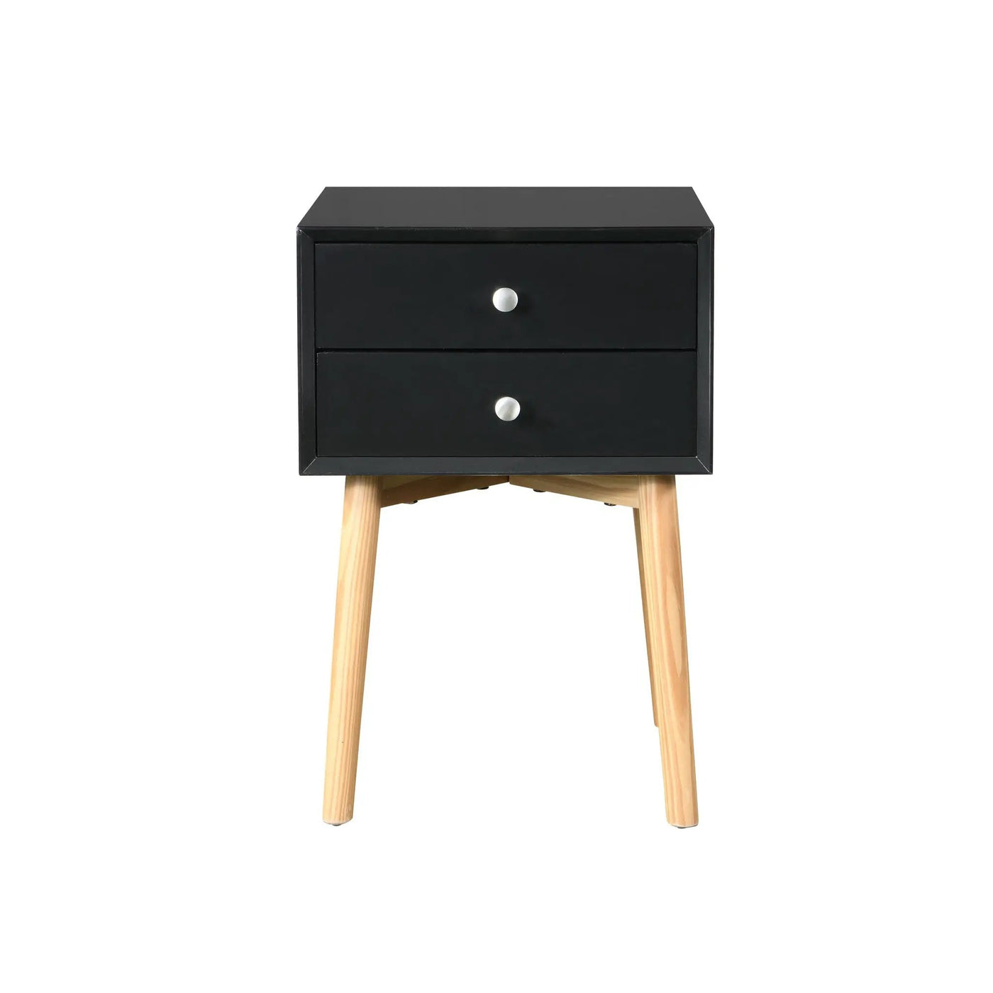 Side Table With 2 Drawer, Mid-Century Modern Storage Cabinet For Bedroom by Unique Piece Furniture