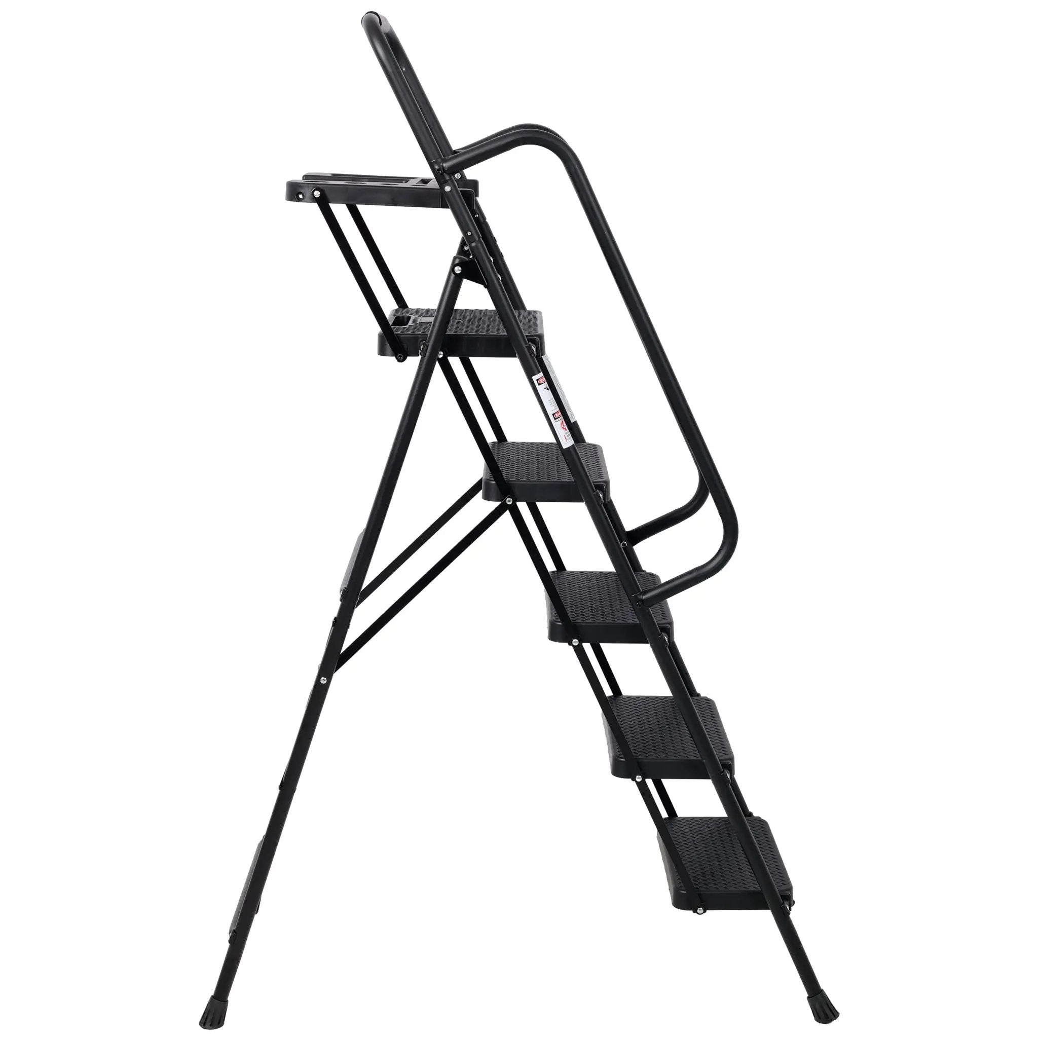 G&H 5 Step Folding Ladder with Wide Anti-Slip Pedal and Handrail by HouseOfZazla