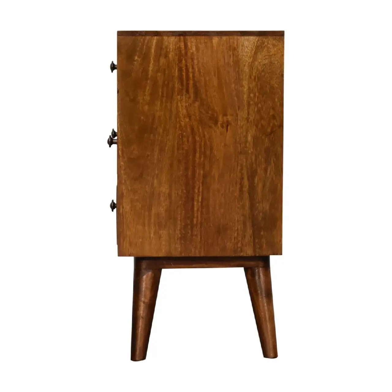 4 Drawer Multi Bedside Table - Chestnut by HouseOfZazla
