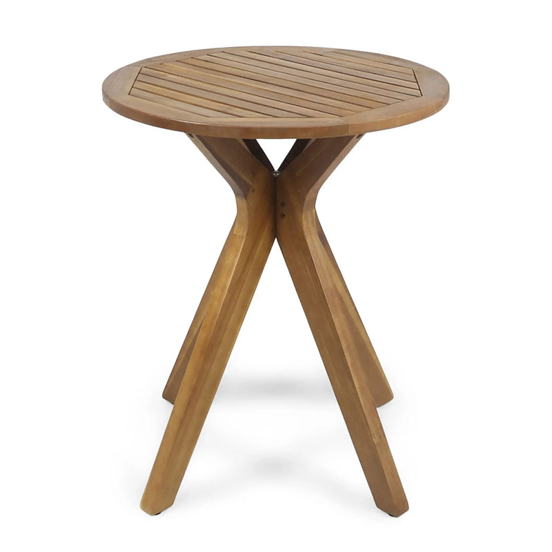 Stamford Outdoor Bistro Table Acacia Wood X-Base Teak by HouseOfZazla