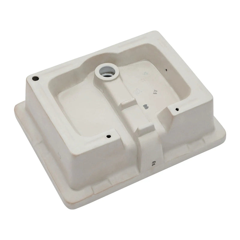 Modern Rectangular Undermount Bathroom Sink With Overflow Ceramic by HouseOfZazla