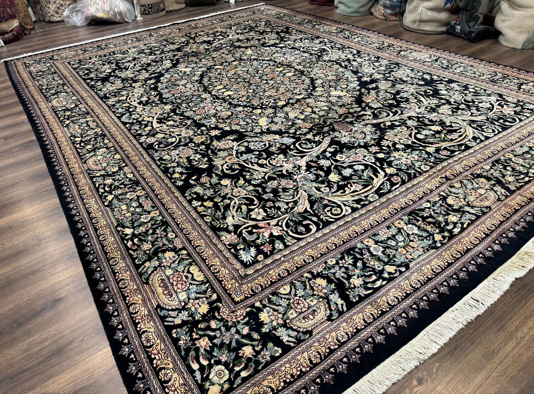 Pak Persian Rug 10x14, Elegant Floral Carpet, Fine 225 KPSI by Jewel Rugs