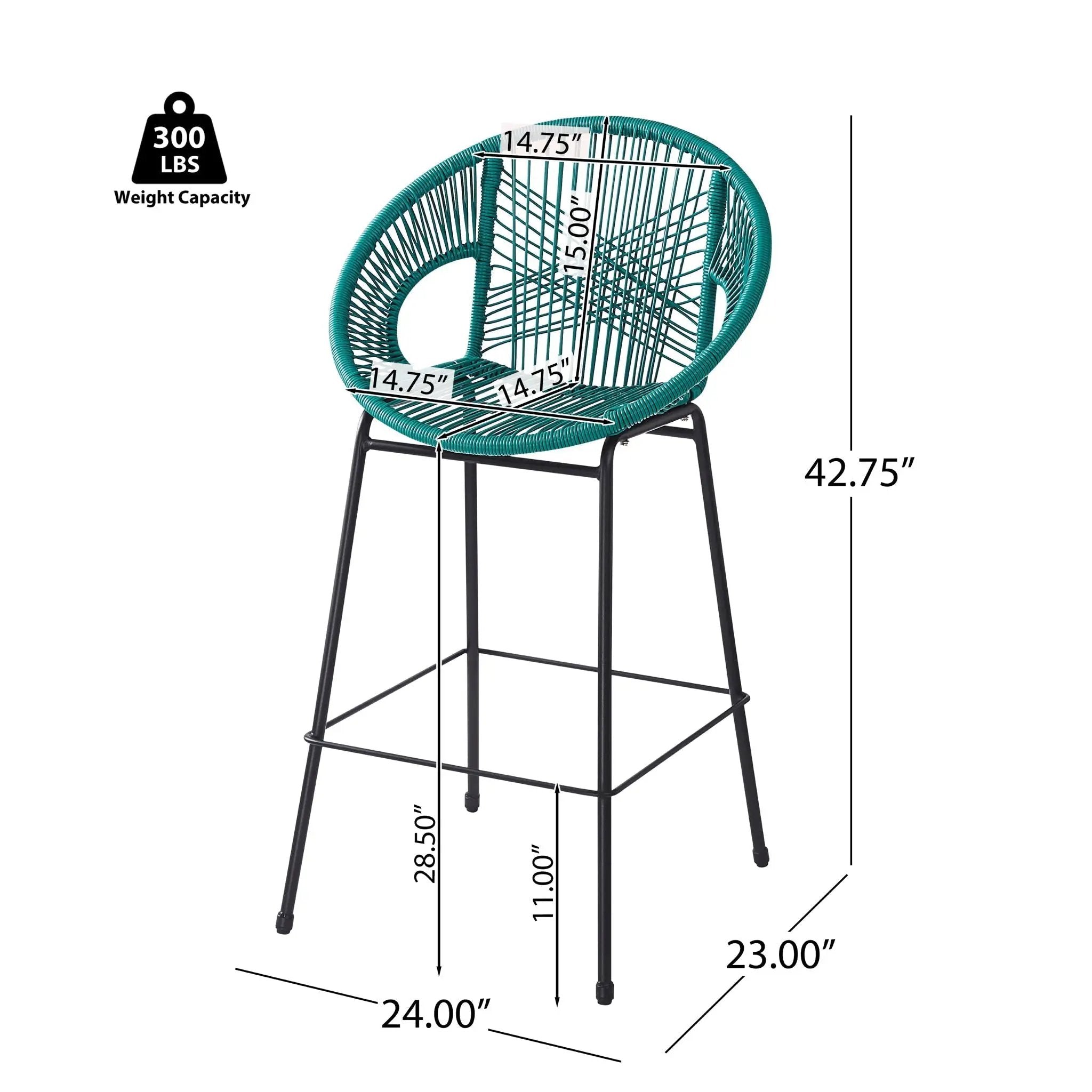Ferrara Outdoor Patio Barstool (Set of 2) by HouseOfZazla