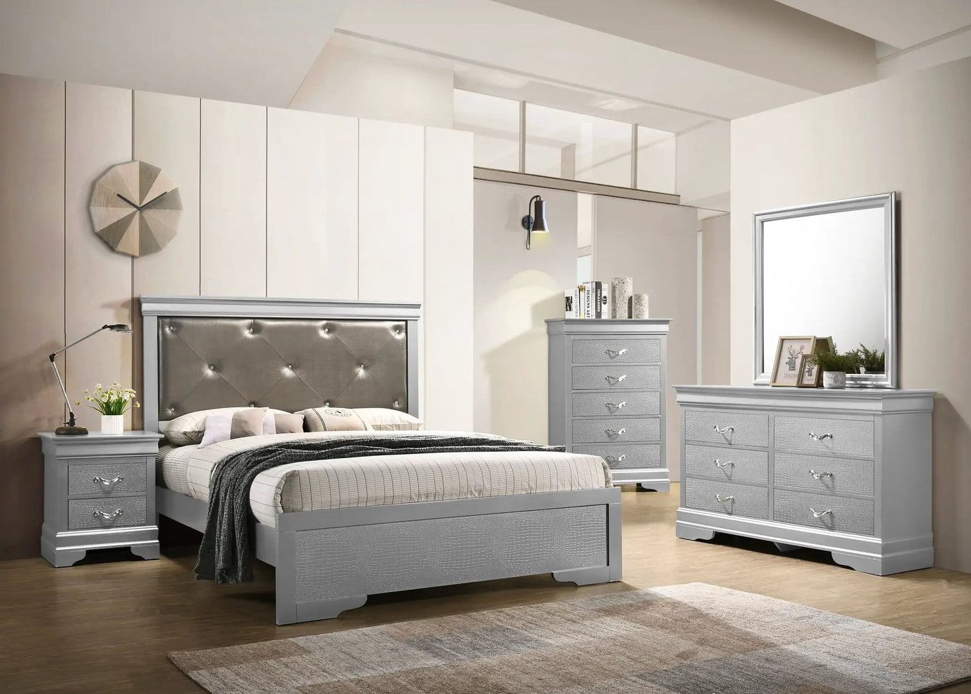 Chic Elegantly Designed Transitional Bed by HouseOfZazla