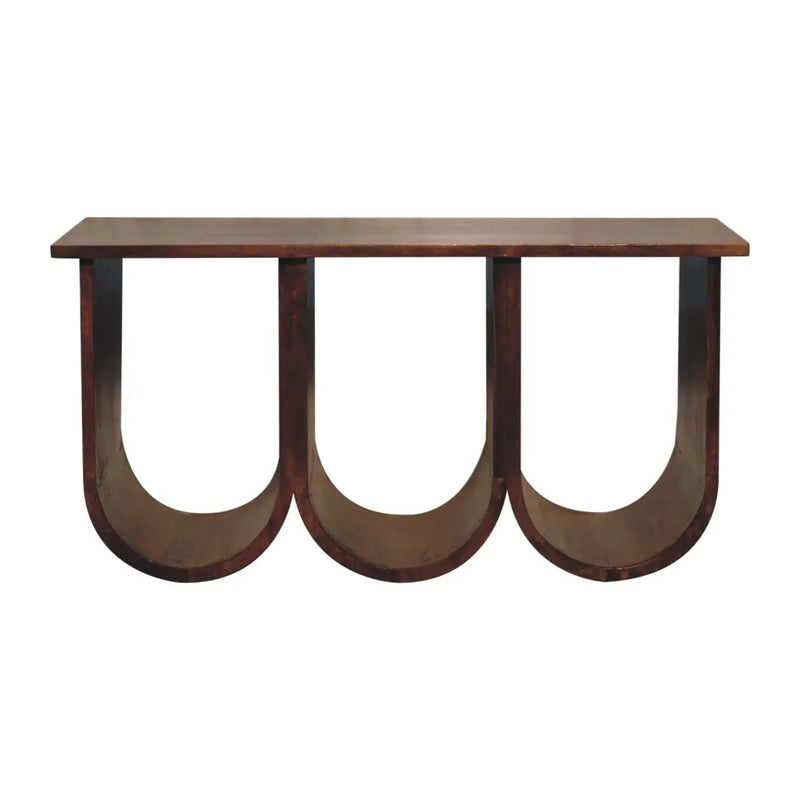 Triple Open Style Coffee Table - Beige / Brown by Unique Piece Furniture