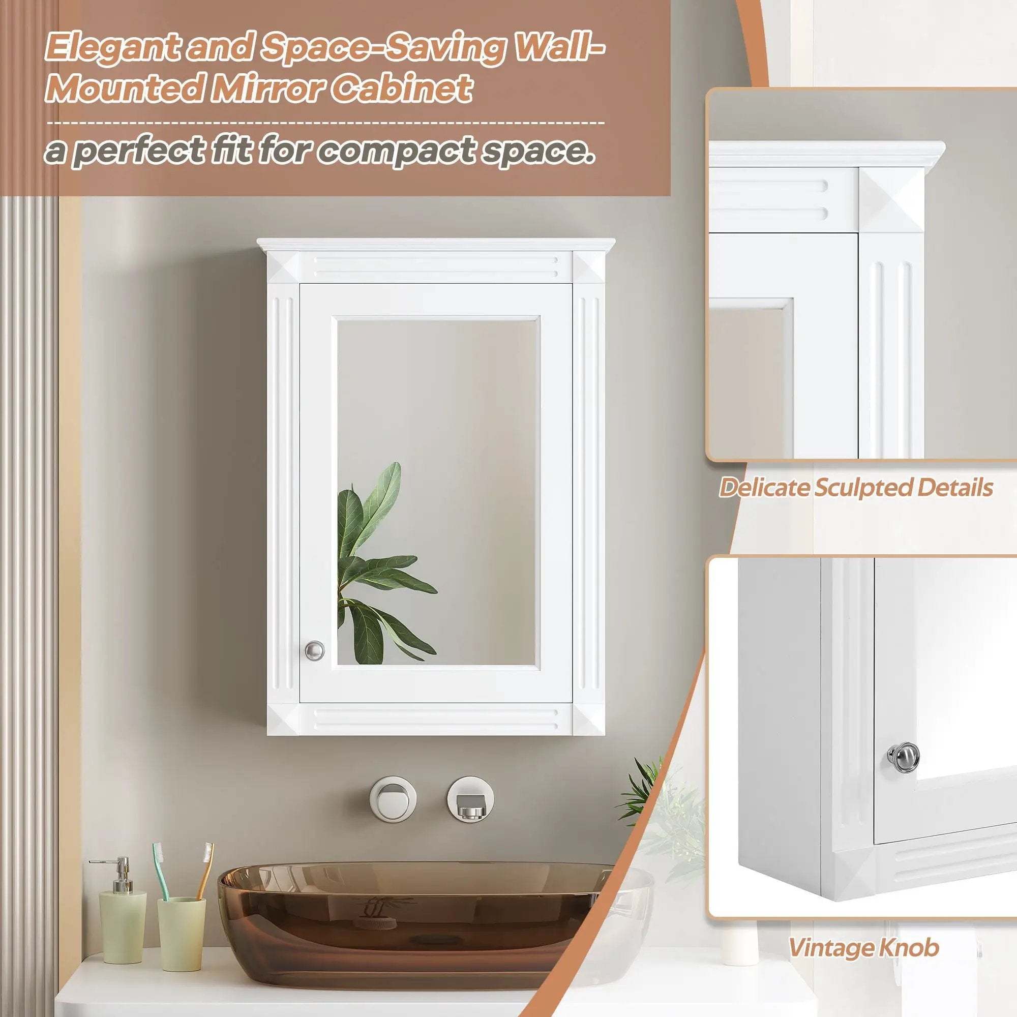 Wall Mounted Bathroom Storage Medicine Cabinet For Over Toilet With Mirror by Unique Piece Furniture