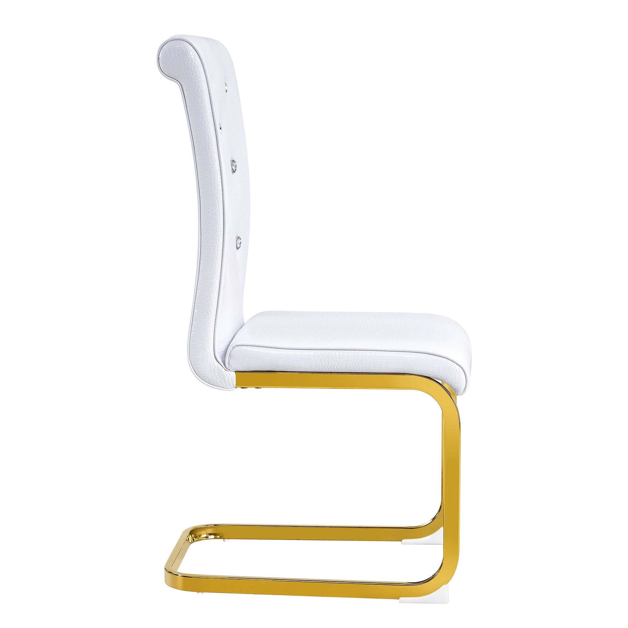 Elegant Design Alligator Skin Upholstered Dining Chairs