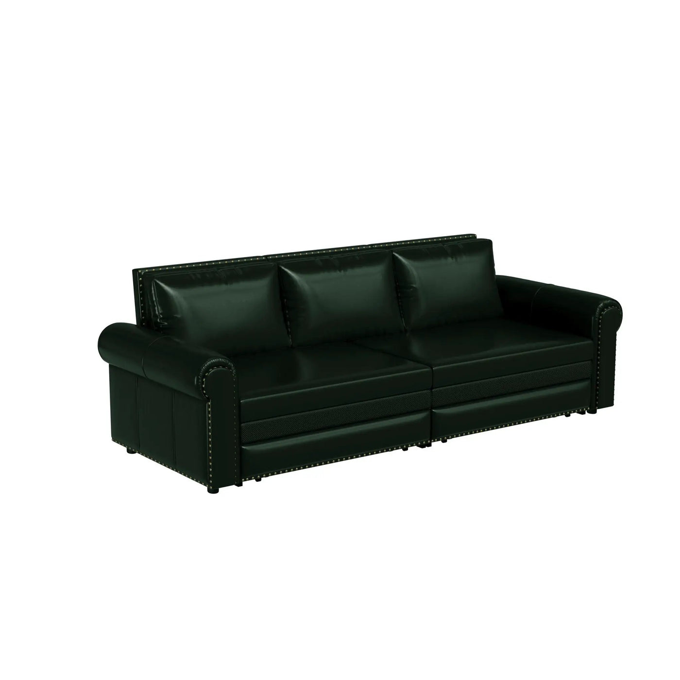3 In 1 Convertible Sleeper Sofa With Nailhead Trim & Rolled Arm by HouseOfZazla