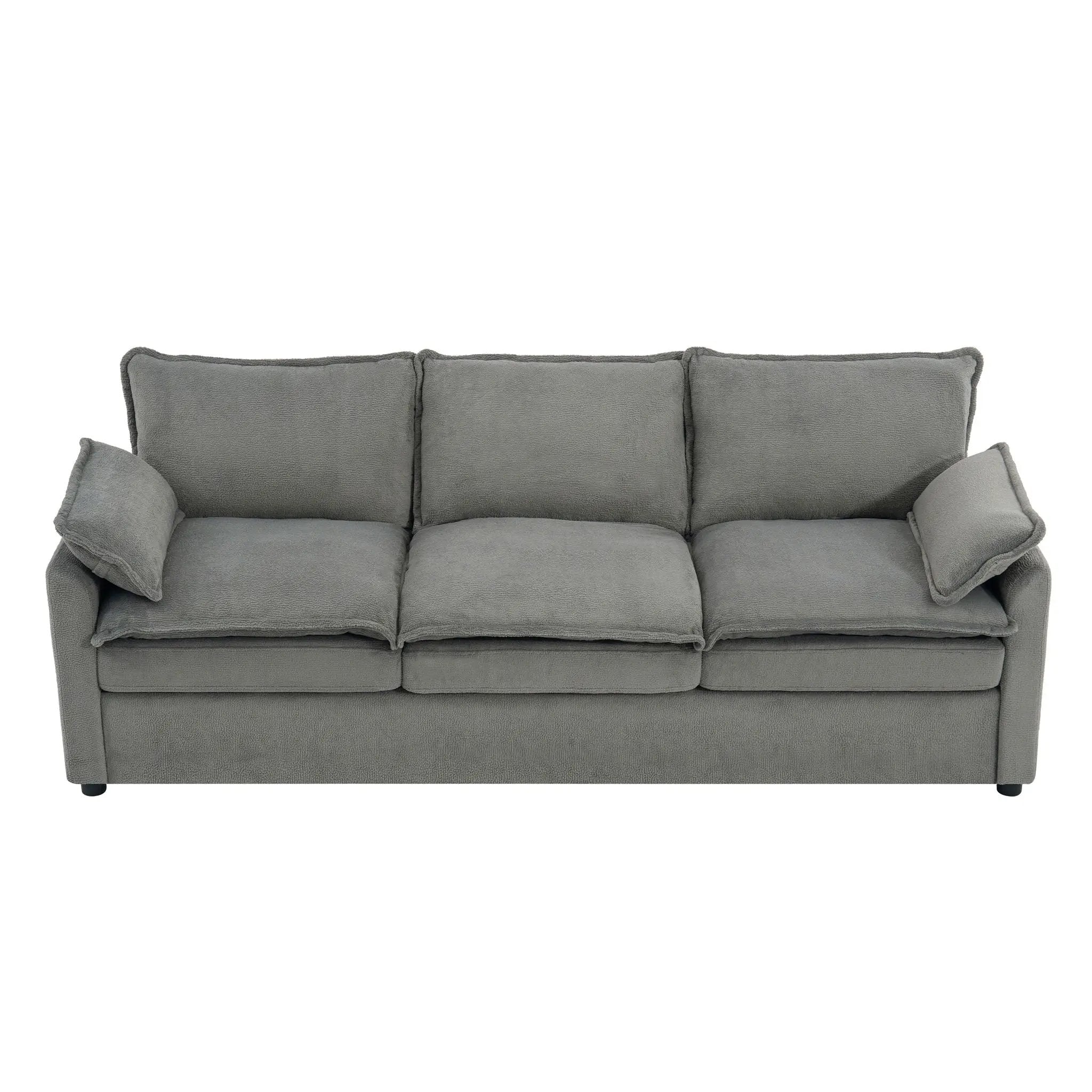 Modern 3 Seater Sofa With Side Storage Pockets For Living Room by HouseOfZazla