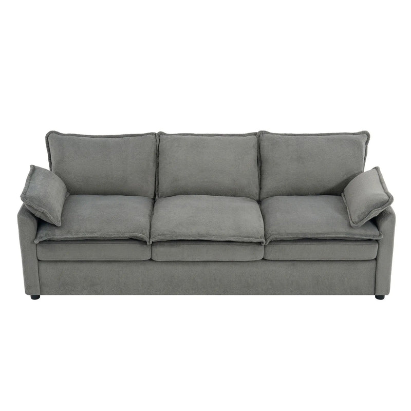 Modern 3 Seater Sofa With Side Storage Pockets For Living Room by HouseOfZazla