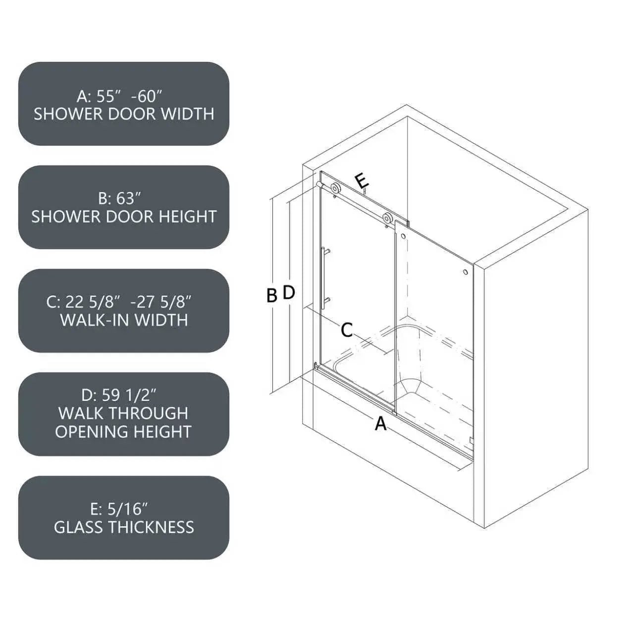6063 Matte Tempered Glass Shower Door by HouseOfZazla