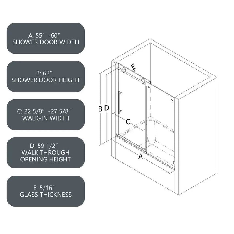 6063 Matte Tempered Glass Shower Door by HouseOfZazla