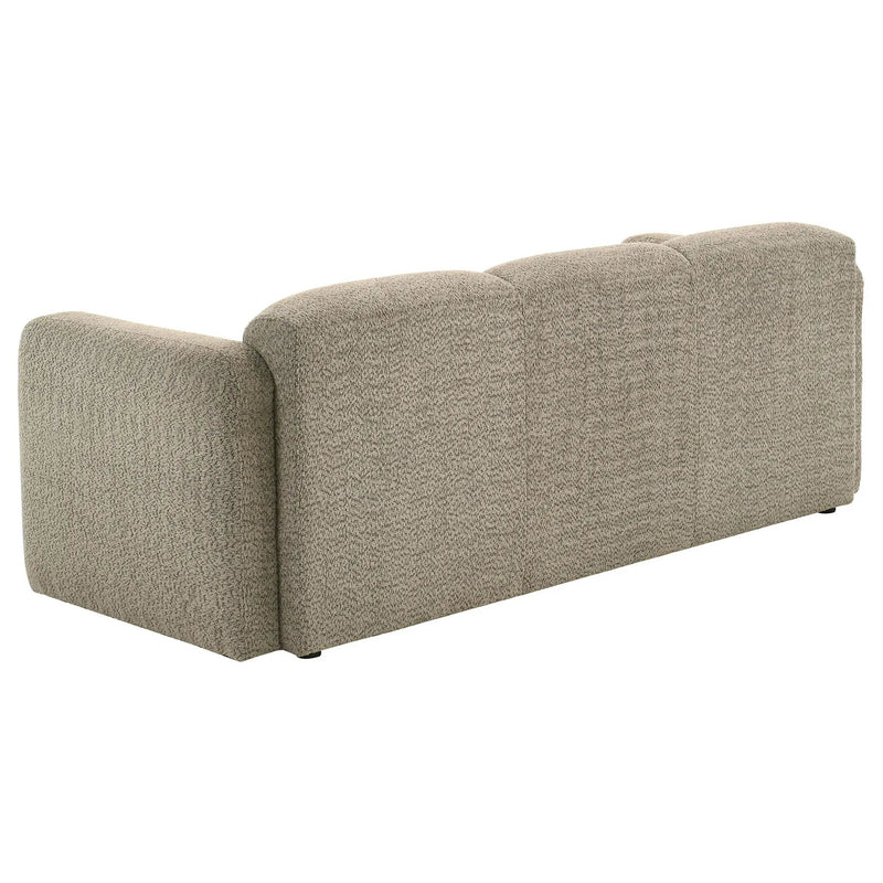 Dorset 2-piece Upholstered Round Track Arm Sofa Set Brown by Unique Piece Furniture