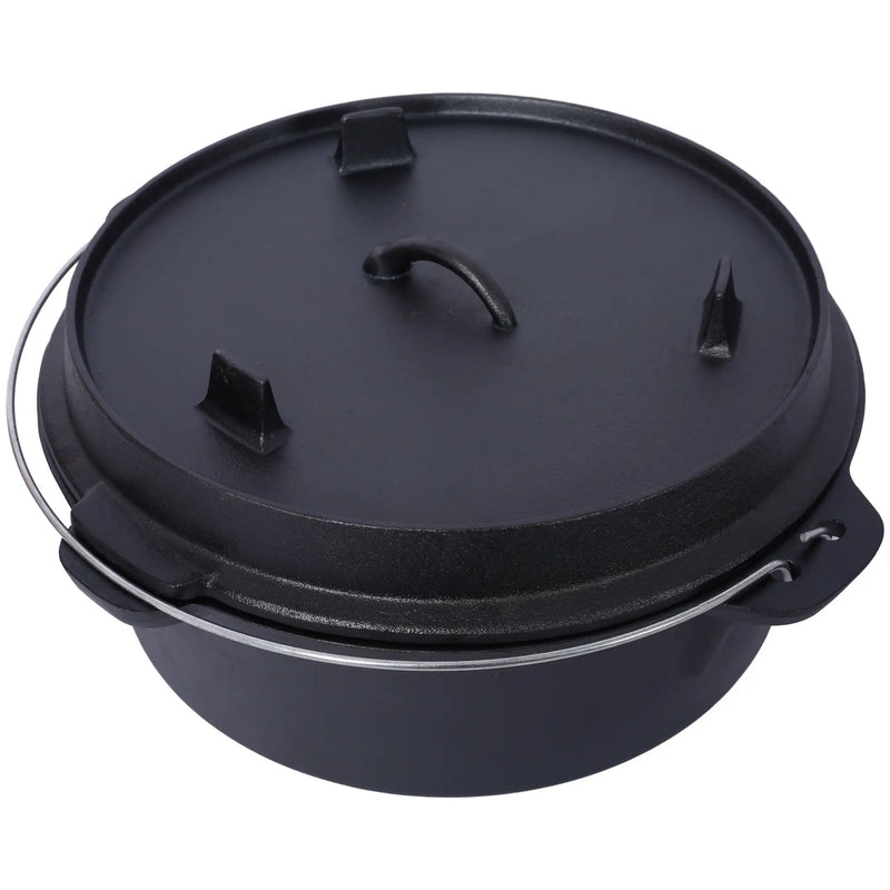Pre-Seasoned Cast Iron Dutch Oven With Skillet Lid by HouseOfZazla