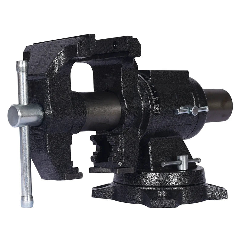 Heavy Duty 5" Multi Jaw Rotating Bench Vise with 360° Swivel Base and Head by HouseOfZazla