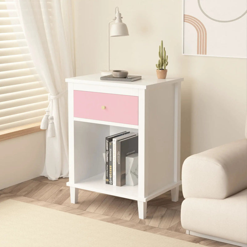 Nightstand With 1 Drawer 1 Shelf by HouseOfZazla