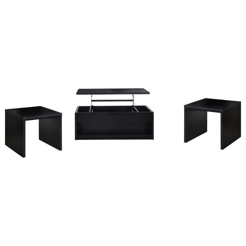 Knapp 3-piece Lift Top Coffee Table Set Black by Unique Piece Furniture