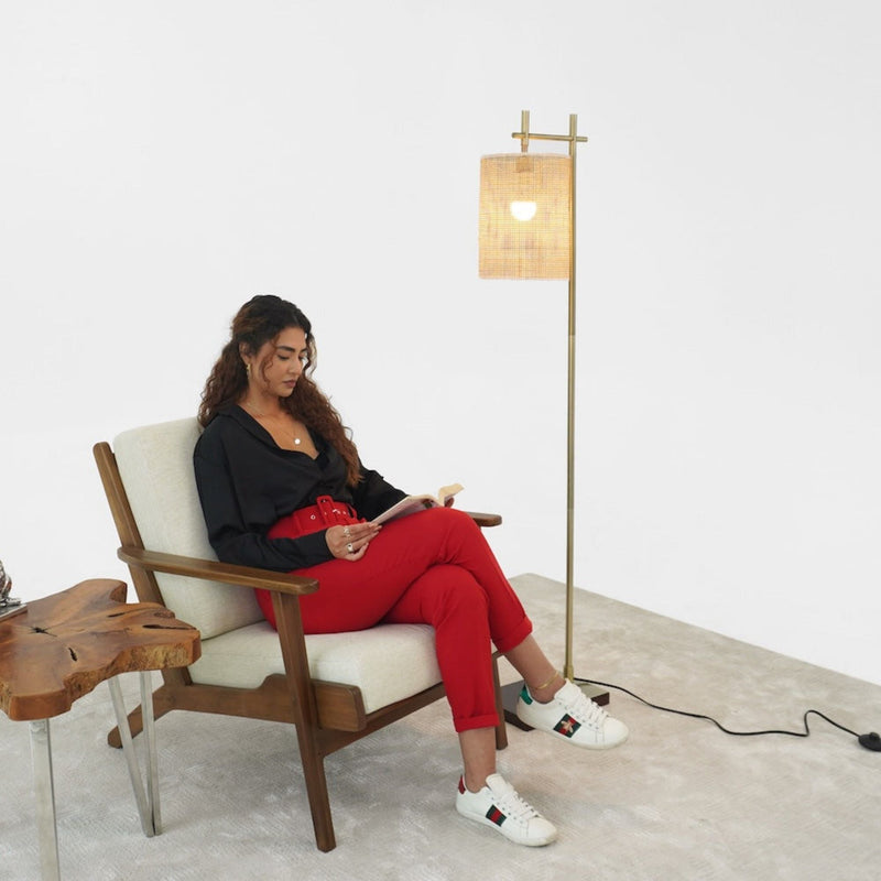 Brizo - Tall Corner Floor Lamp - Gold by HouseOfZazla