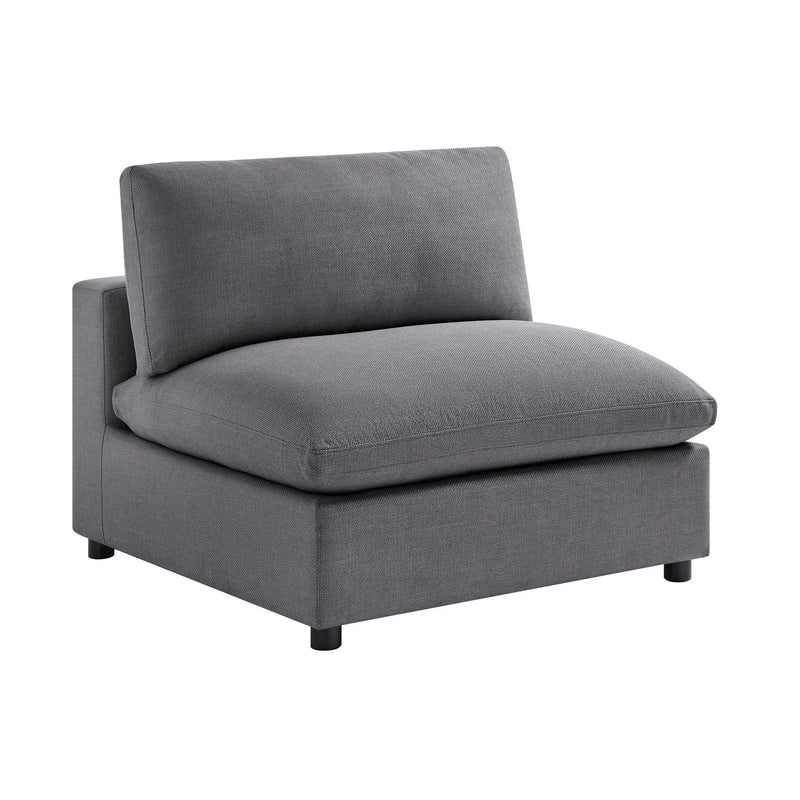 Cassandra - Armless Slipper Chair - Charcoal Gray by HouseOfZazla
