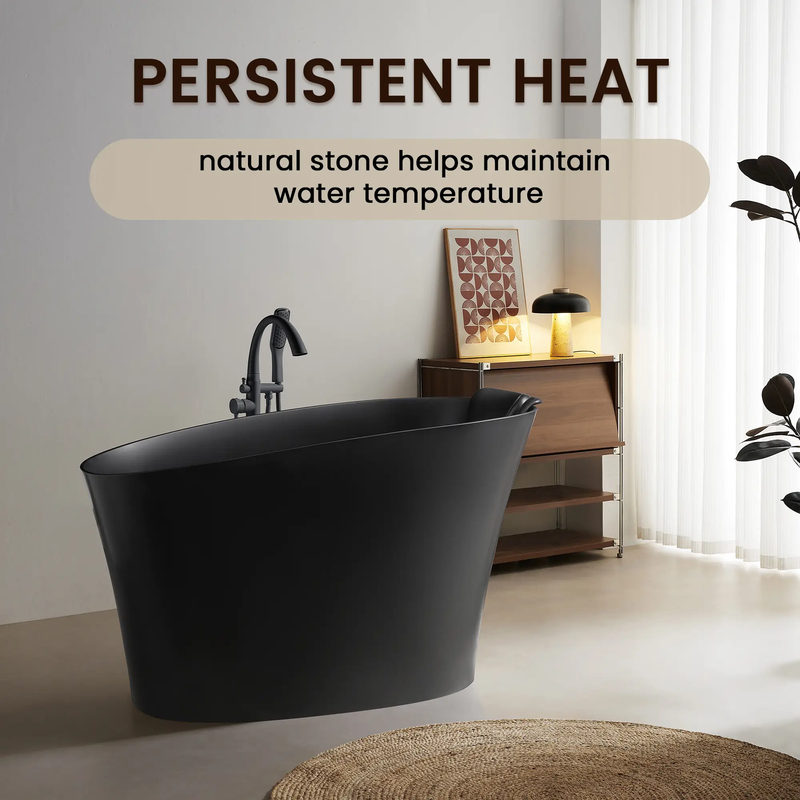 51" Solid Surface Oval Freestanding Bathtub by HouseOfZazla