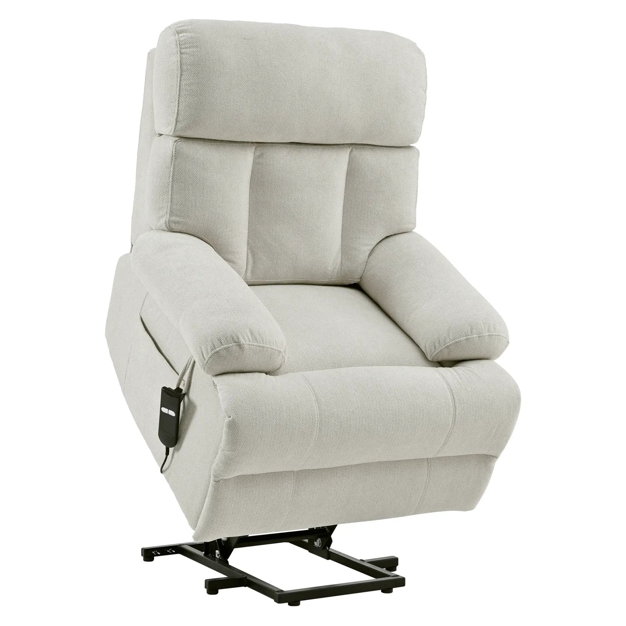 Oversized Power Lift Recliner Chai With Remote Control, Side Pocket, Spacious Seat by Unique Piece Furniture