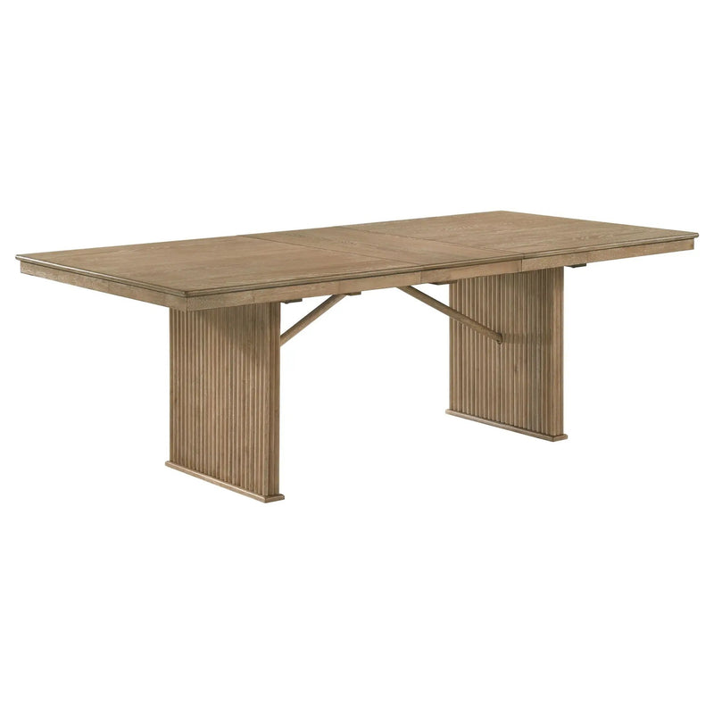Adina 8-piece Extension Dining Set Distressed Light Brown by Unique Piece Furniture