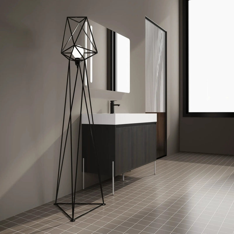 Freestanding Bathroom Vanity With Resin Sink And Storage Cabinet by HouseOfZazla