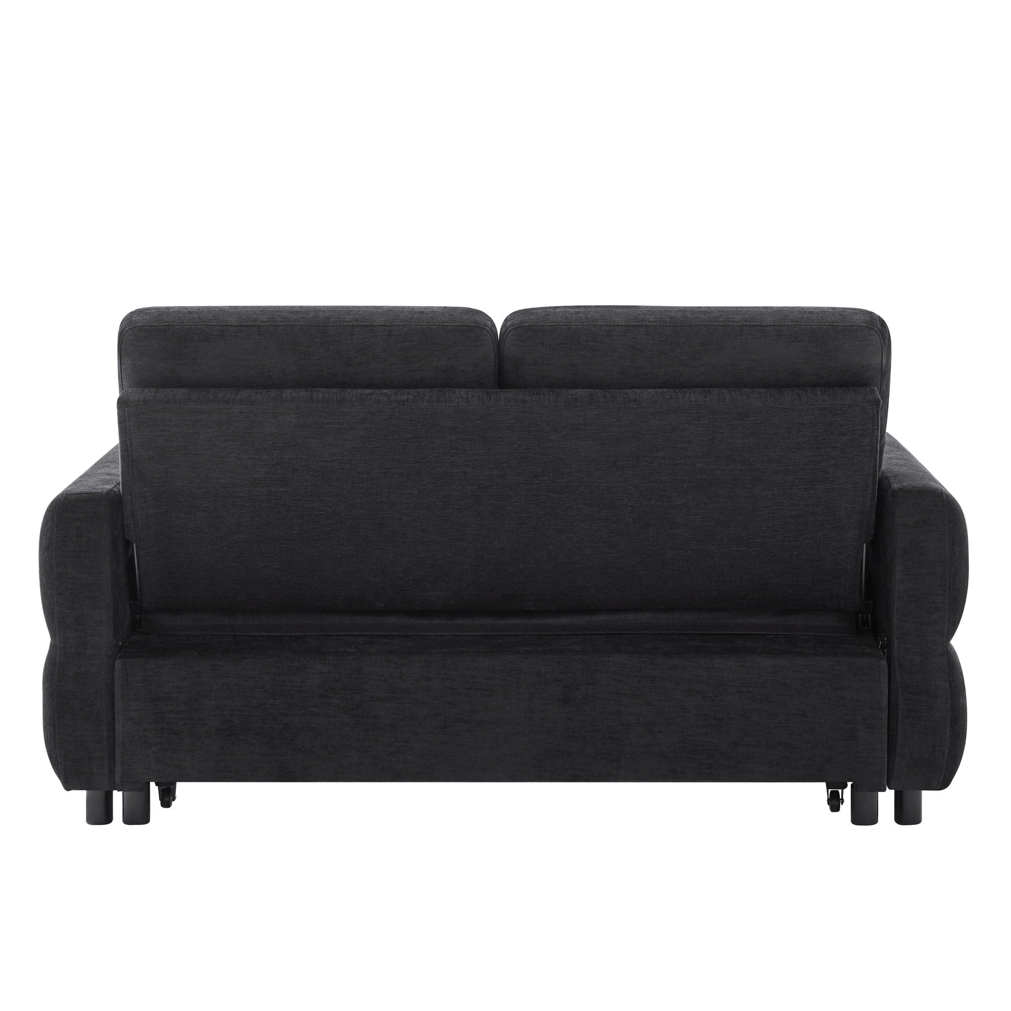 Convertible Sofa Bed Loveseat With Adjustable Backrest And USB Ports by HouseOfZazla