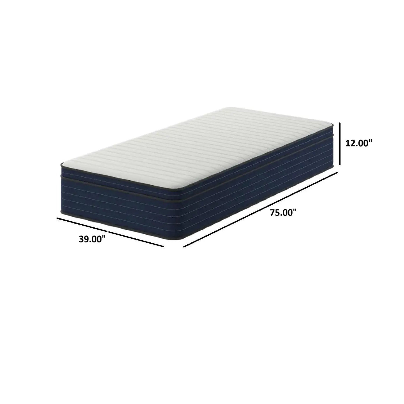 12" Medium Firm Euro Top Hybrid Cooling Gel Infused Pocket Spring And Memory Foam Mattress by HouseOfZazla