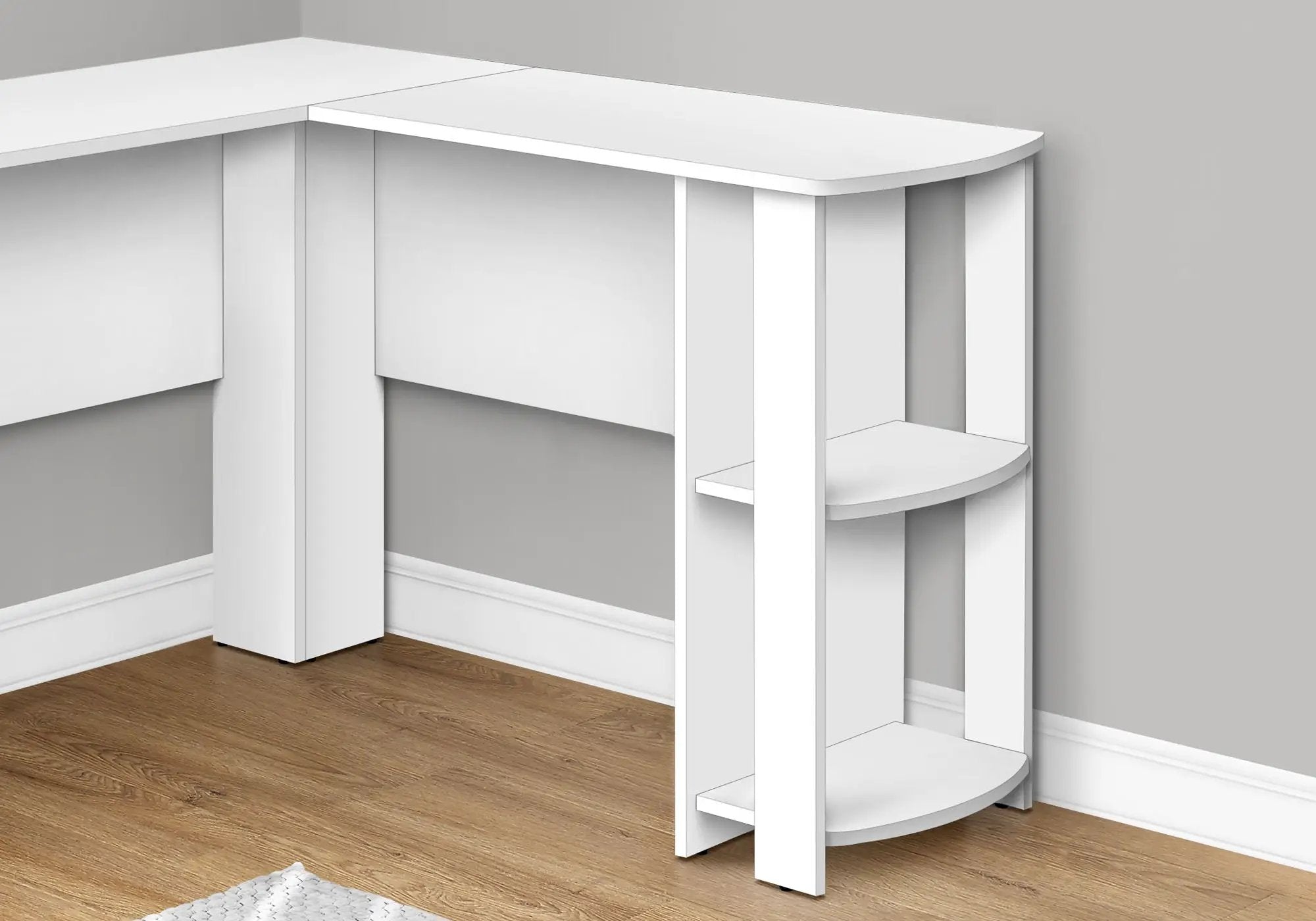 L-Shaped Corner Computer Desk with Storage Shelves by HouseOfZazla