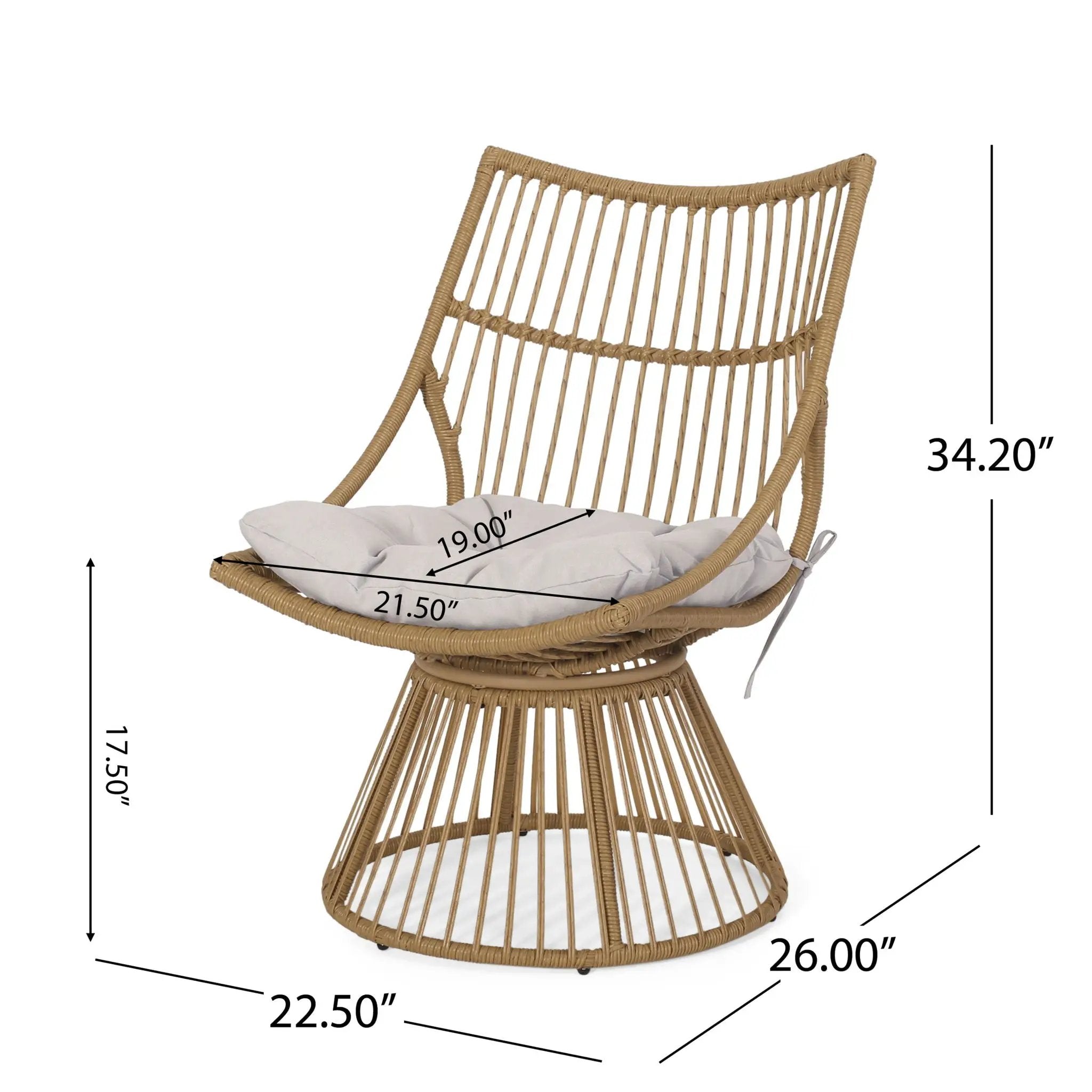 2 Piece Rattan Patio Set With Club Chair And Side Table by HouseOfZazla