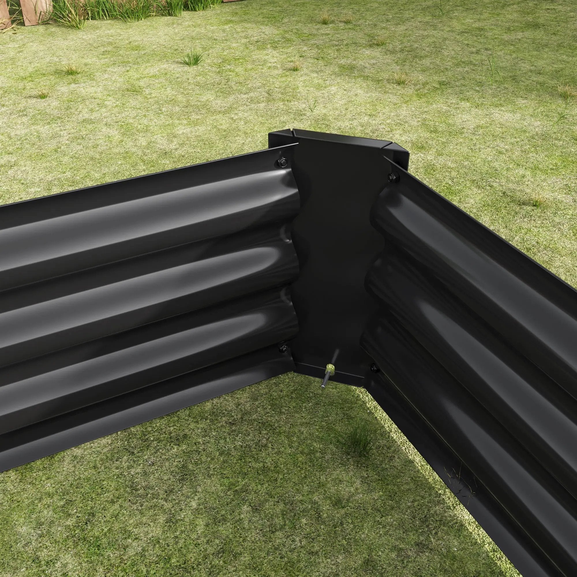 Raised Garden Bed Outdoor 6×3×1 ft Metal Raised Rectangle Planter Bed by HouseOfZazla