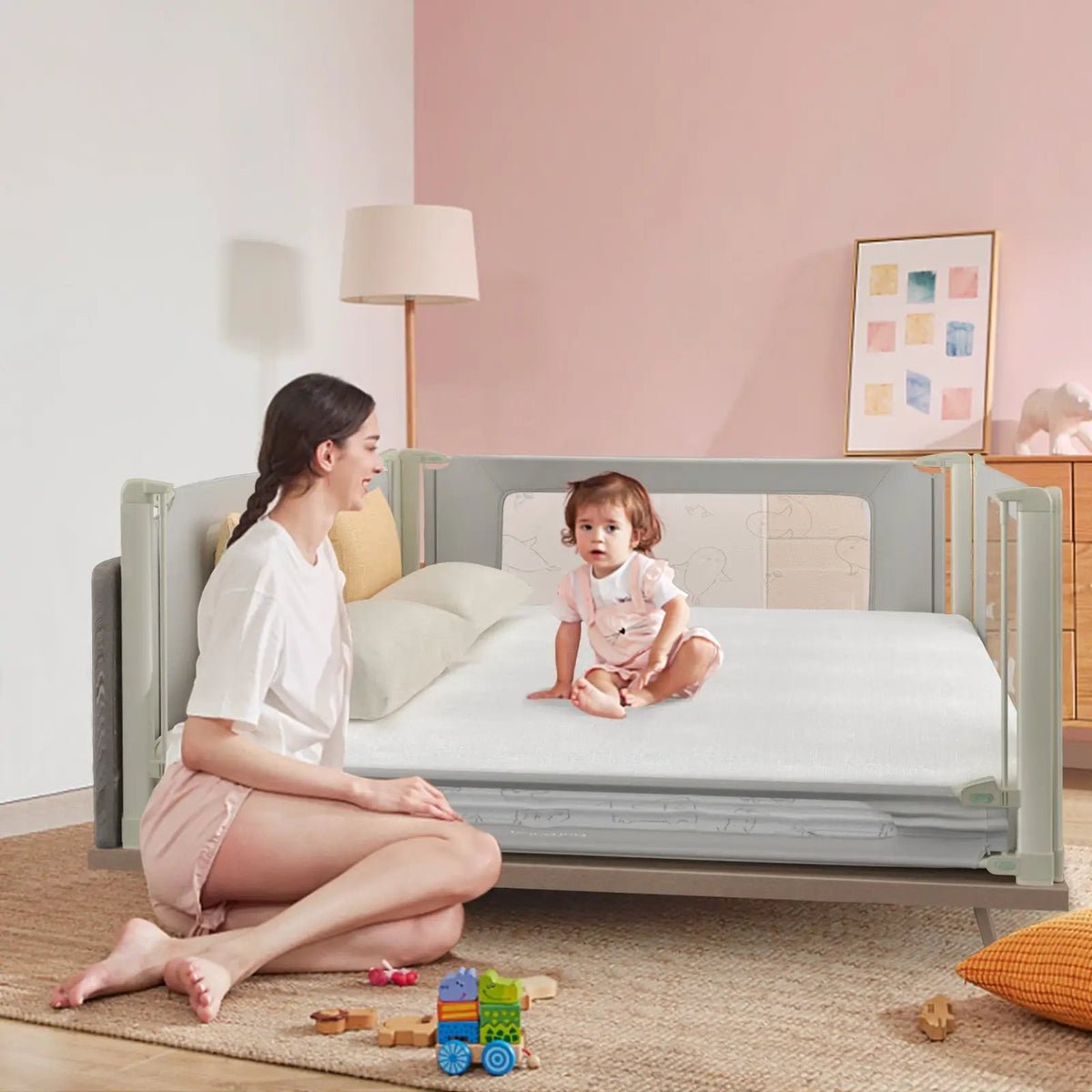Bed Rail Guard for Toddlers Kid with Adjustable Height and Safety Lock, photo 2 of 10
