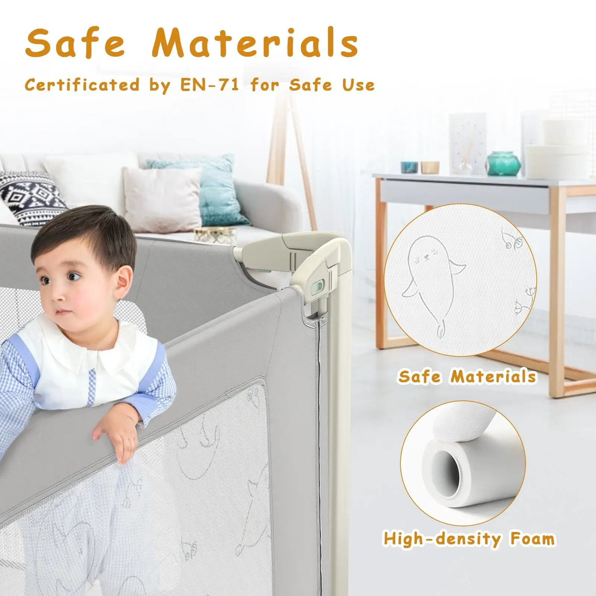 Bed Rail Guard for Toddlers Kid with Adjustable Height and Safety Lock, photo 8 of 10