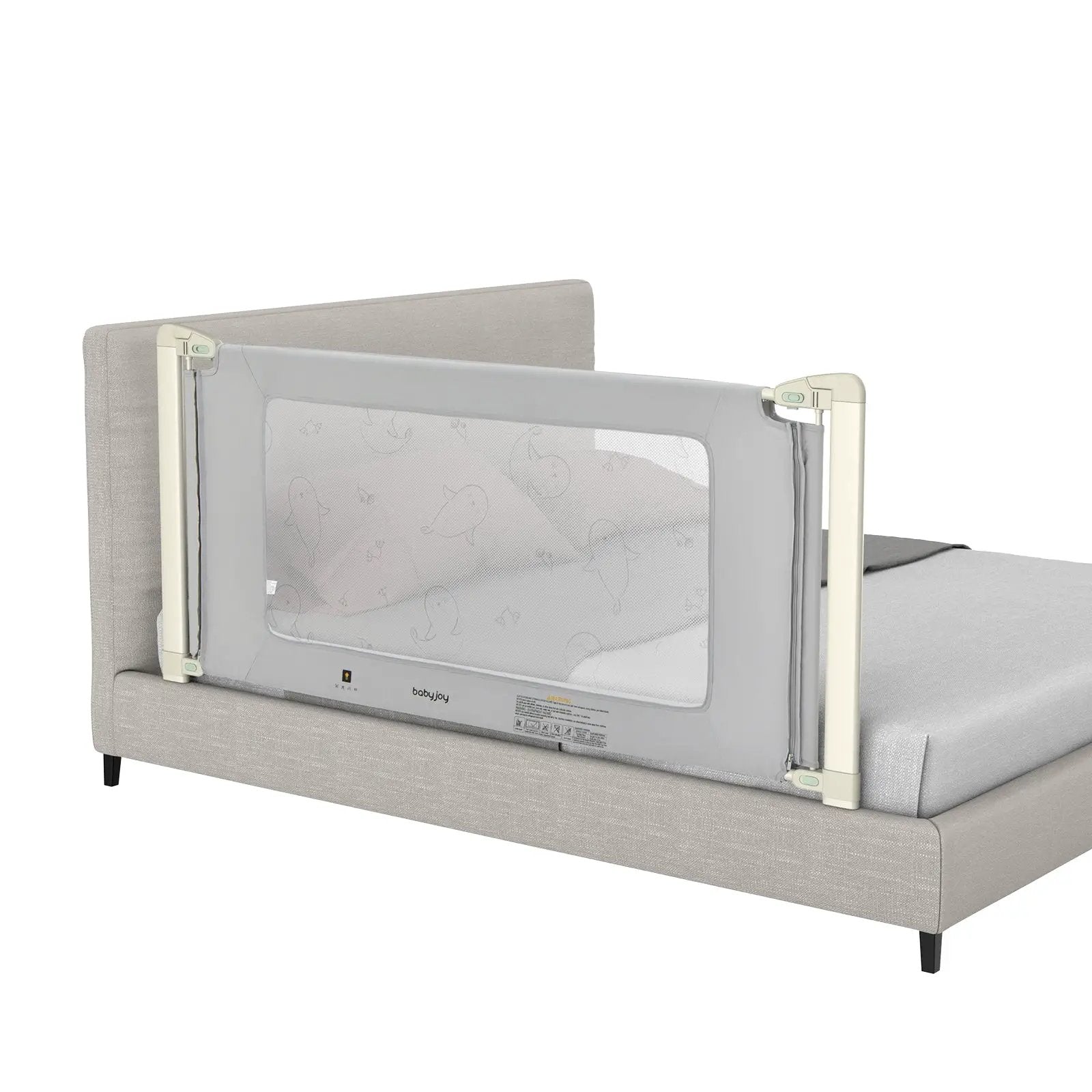 Bed Rail Guard for Toddlers Kid with Adjustable Height and Safety Lock by DirectDeals