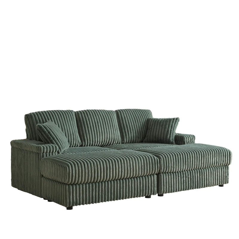 3 Seater Sofa With 2 Ottomans For Living Room by HouseOfZazla