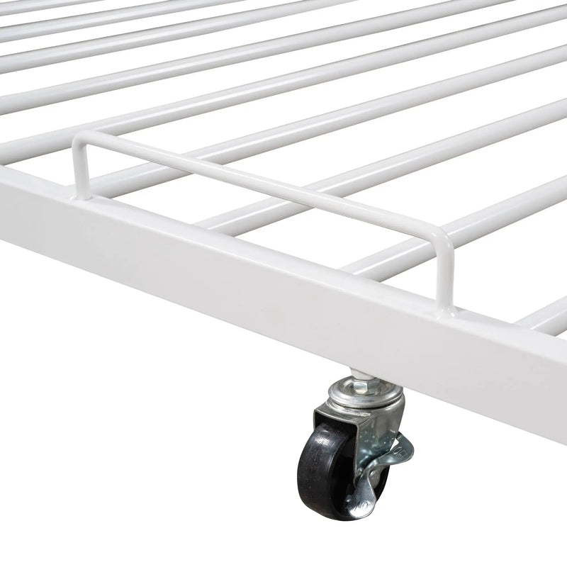 Platform Bed Frame With Trundle, USB Ports And Slat Support, No Box Spring Needed by HouseOfZazla