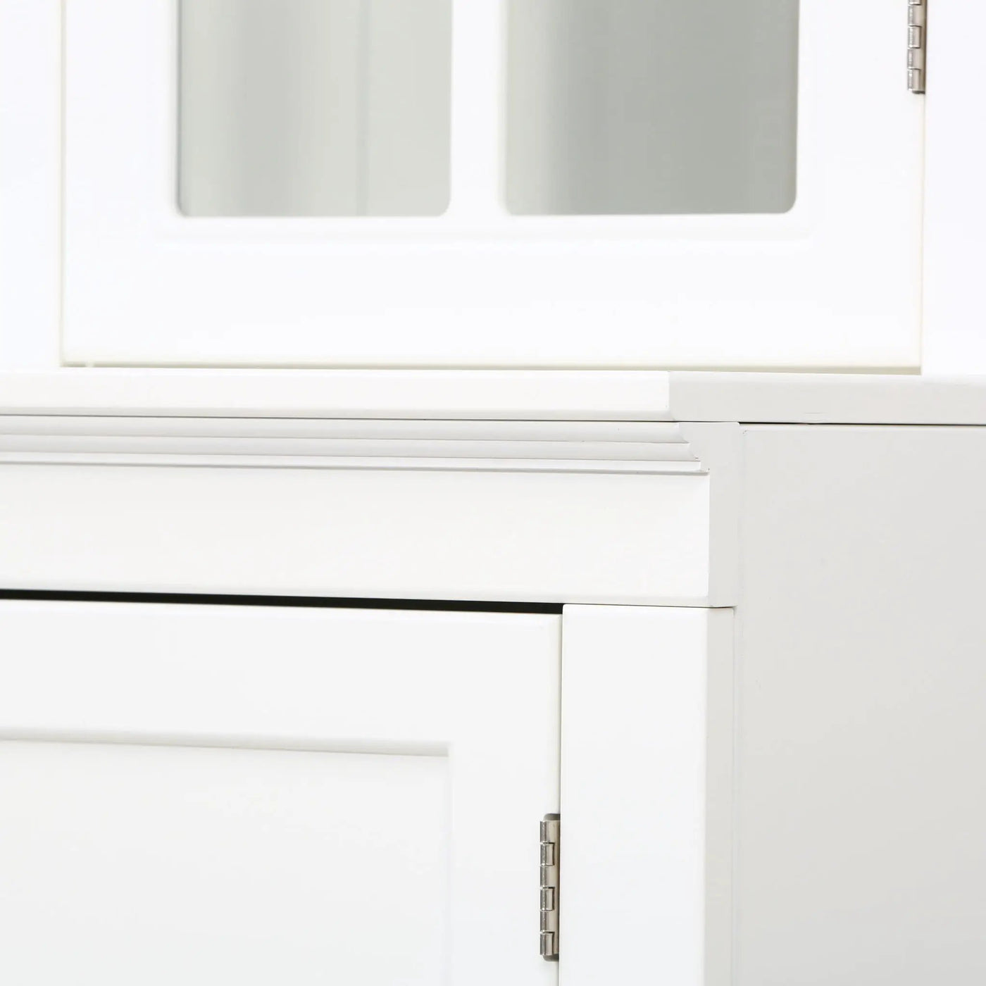 Retro Style Hutch Cabinet With Glass Door, China Cabinet For Home by HouseOfZazla