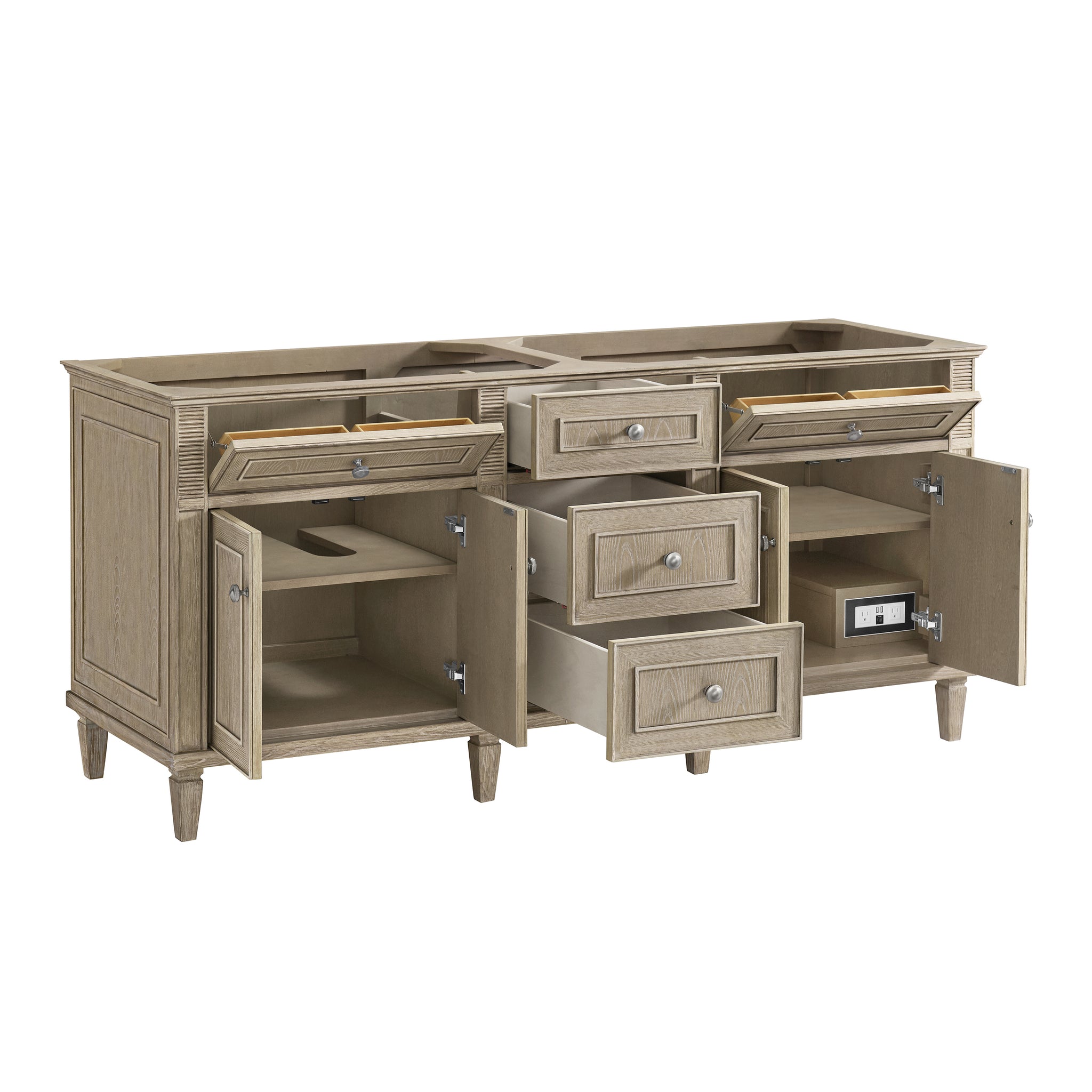 James Martin Lorelai 72" Double Bathroom Vanity, Whitewashed Oak, view 36