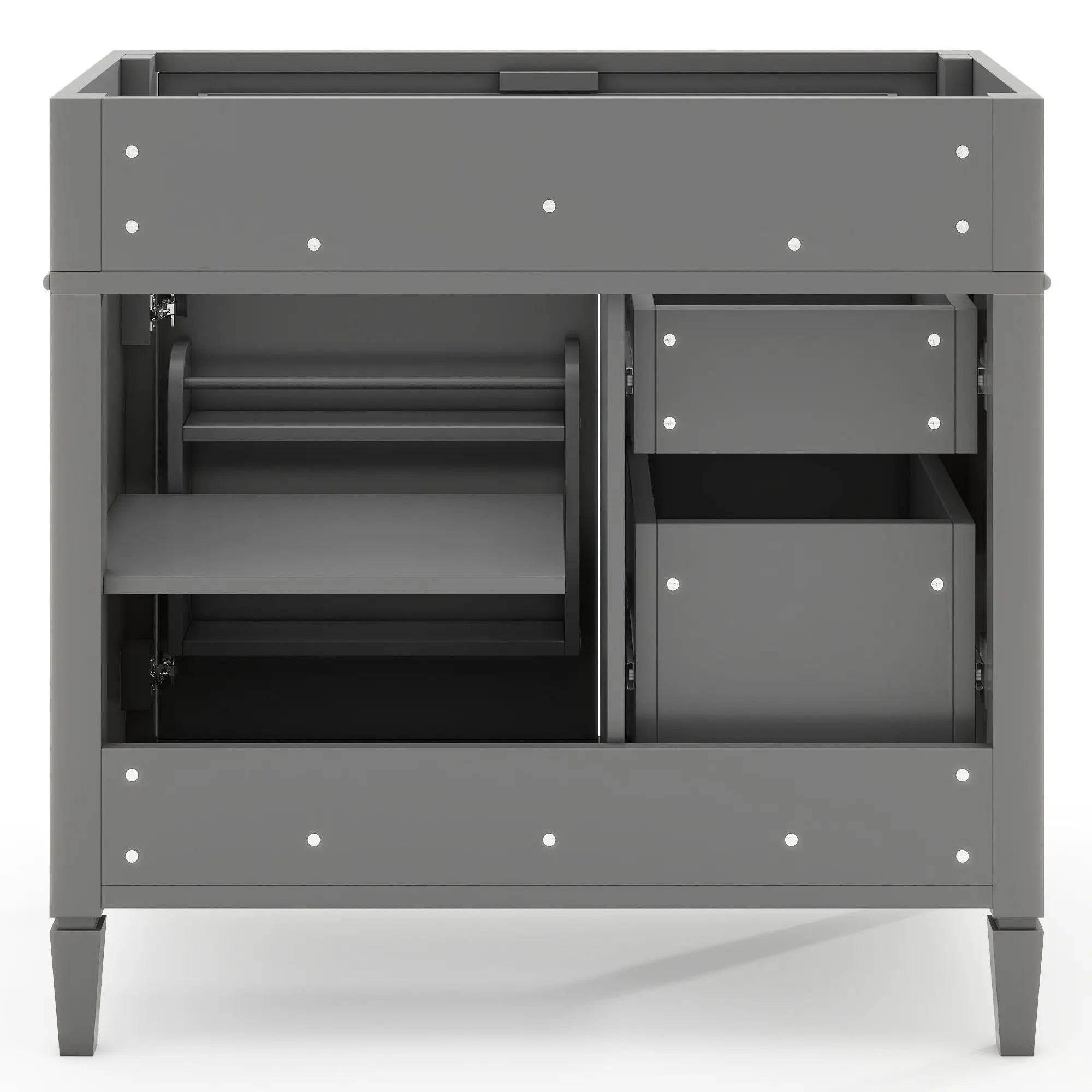Bathroom Vanity With 2 Drawers And Tip-Out Drawer, Storage Cabinet by HouseOfZazla
