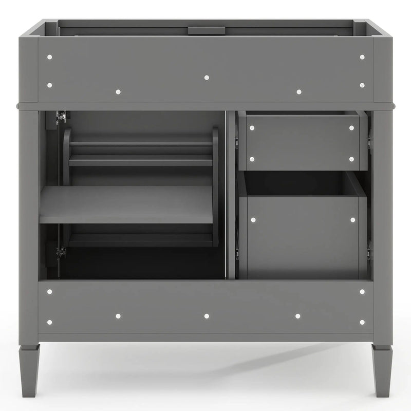 Bathroom Vanity With 2 Drawers And Tip-Out Drawer, Storage Cabinet by HouseOfZazla