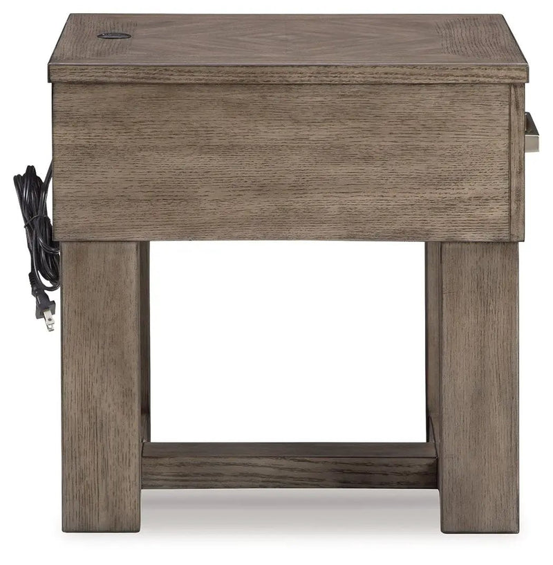 Loyaska - Rectangular End Table - Grayish Brown by Unique Piece Furniture