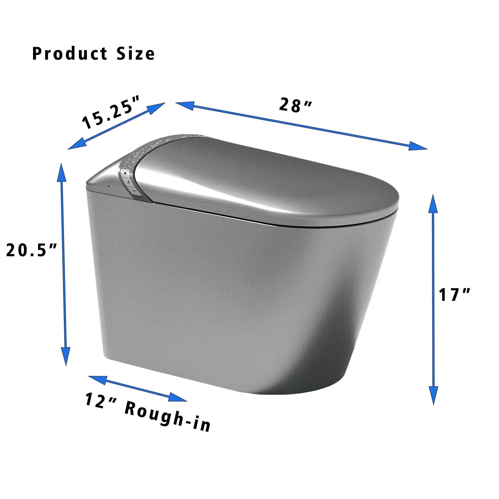 Starry Night Light Smart Toilet with Built-In Bidet by HouseOfZazla