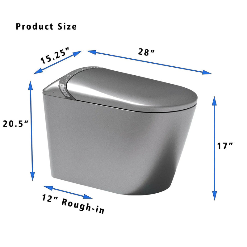 Starry Night Light Smart Toilet with Built-In Bidet by HouseOfZazla