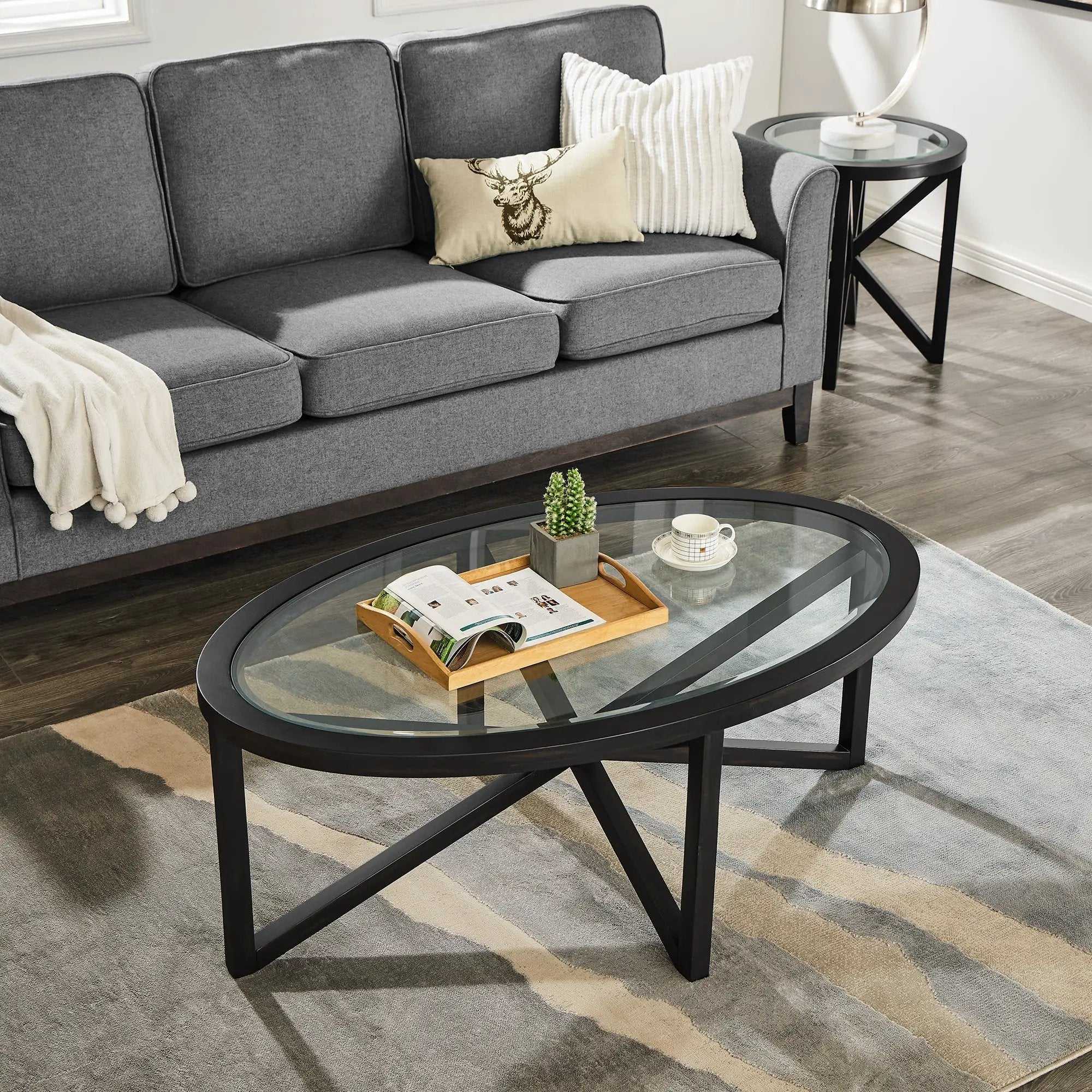 Modern Simple Glass Coffee Table by HouseOfZazla