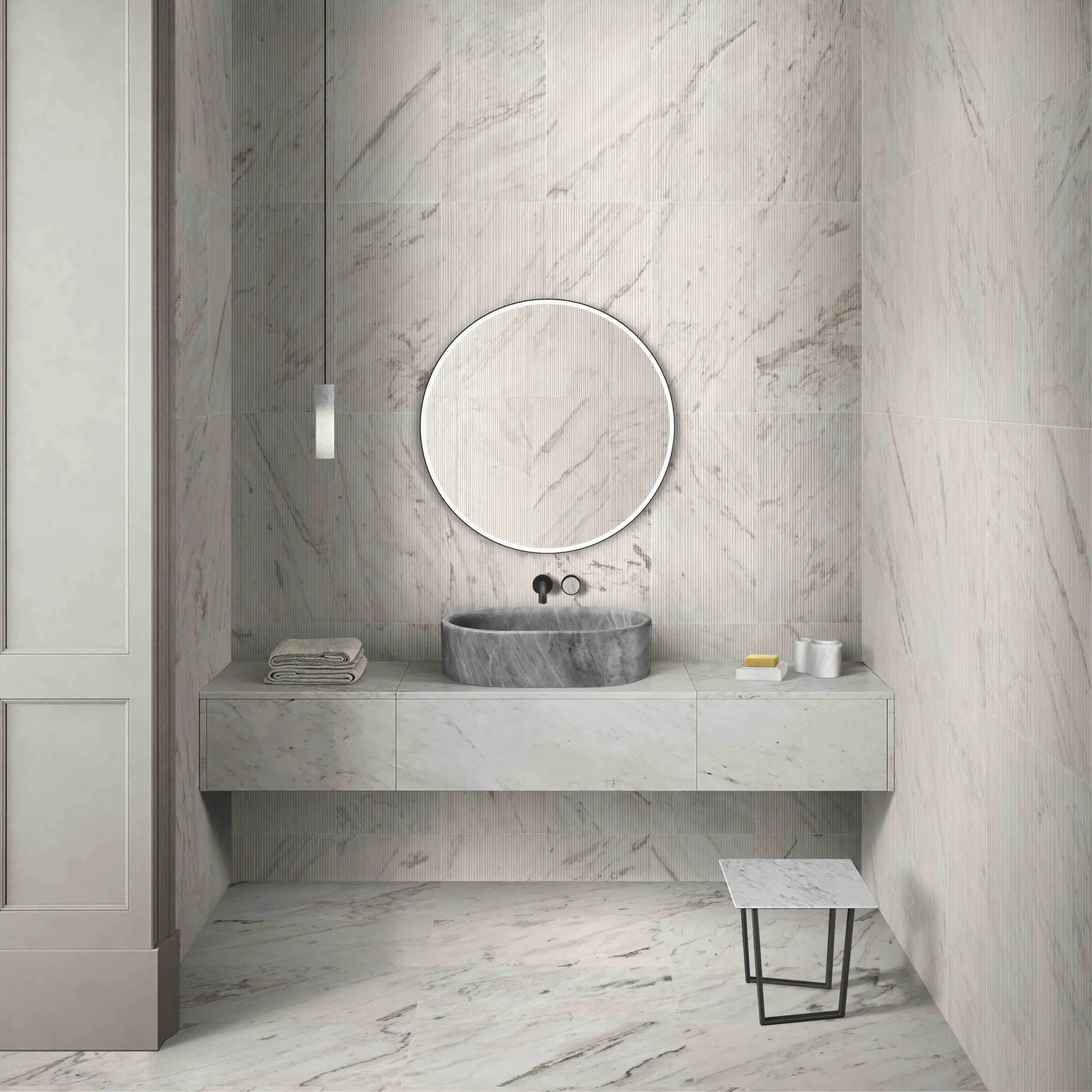 Bathroom Vessel Sink, Semi Polished Surface by HouseOfZazla