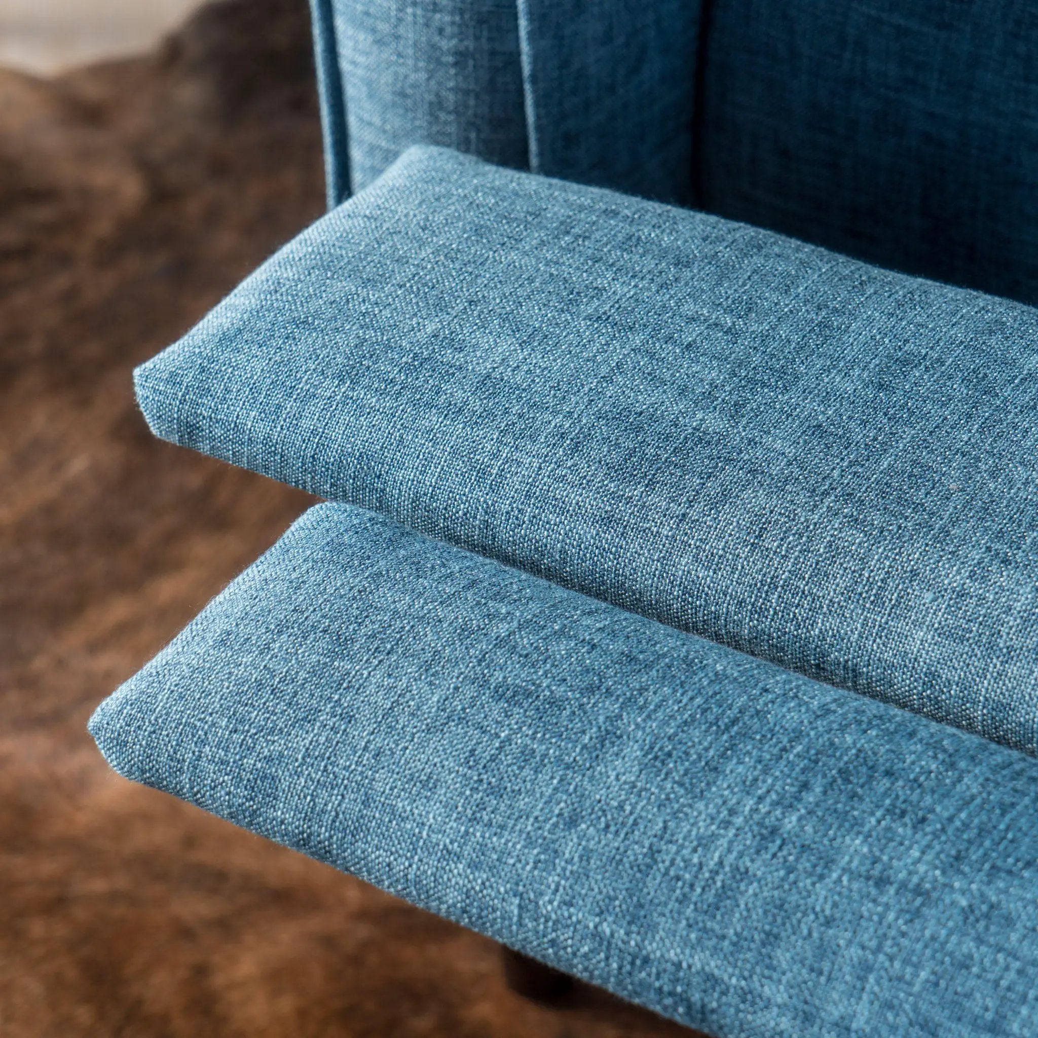 Mid-Century Modern Recliner With Button Tufted Waffle Stitch by Unique Piece Furniture